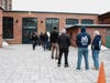 Line outside Green Meadows dispensary in Southbridge. 