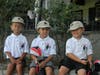 Three young golfers 