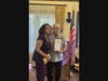 Arlene Jackson with Perris Mayor Vargas with her proclamation 