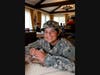 ROTC cadet enjoying lunch 