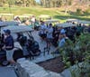 Golfers listening the rules for the September golf fundraiser