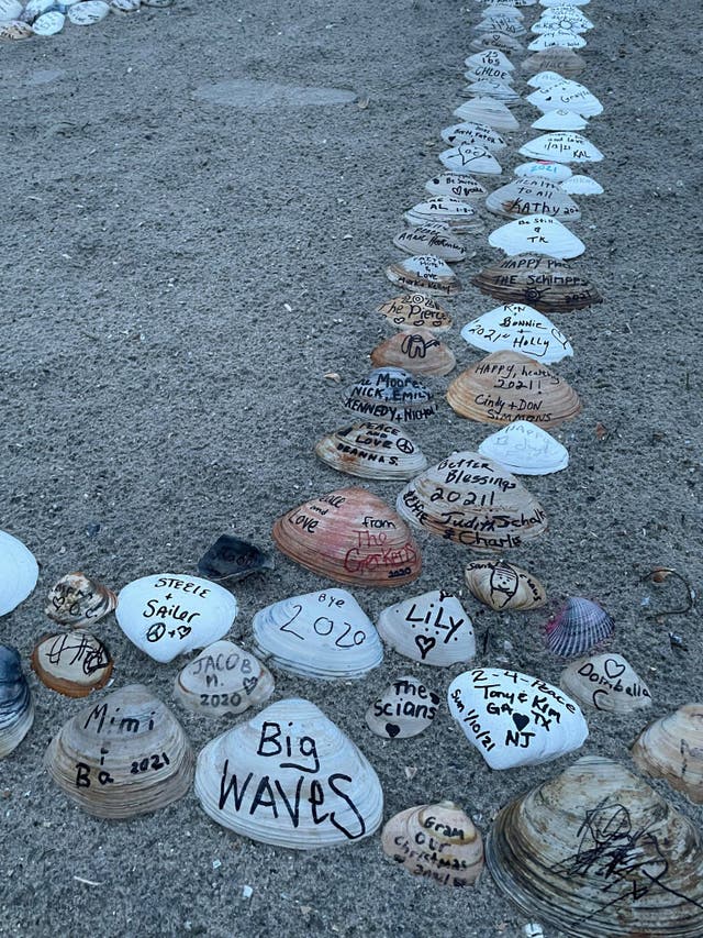 Peace Sign Ocean Rocks Peace Sign Of Shells Keeps On Growing In Ocean City | Ocean City, NJ Patch
