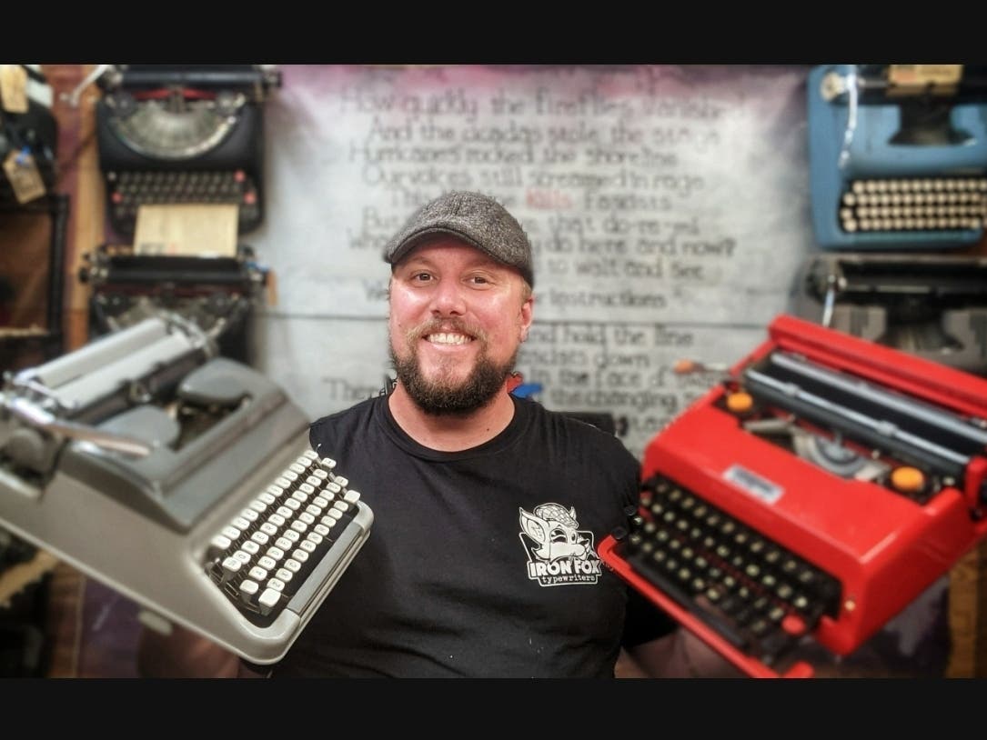 Iron Fox Typewriters is a one-man operation run out of Ian McAndrew’s home workshop in Lacey. 