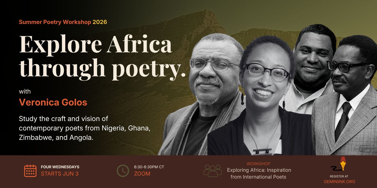 Exploring Africa: Inspiration from International Poets with Veronica Golos
