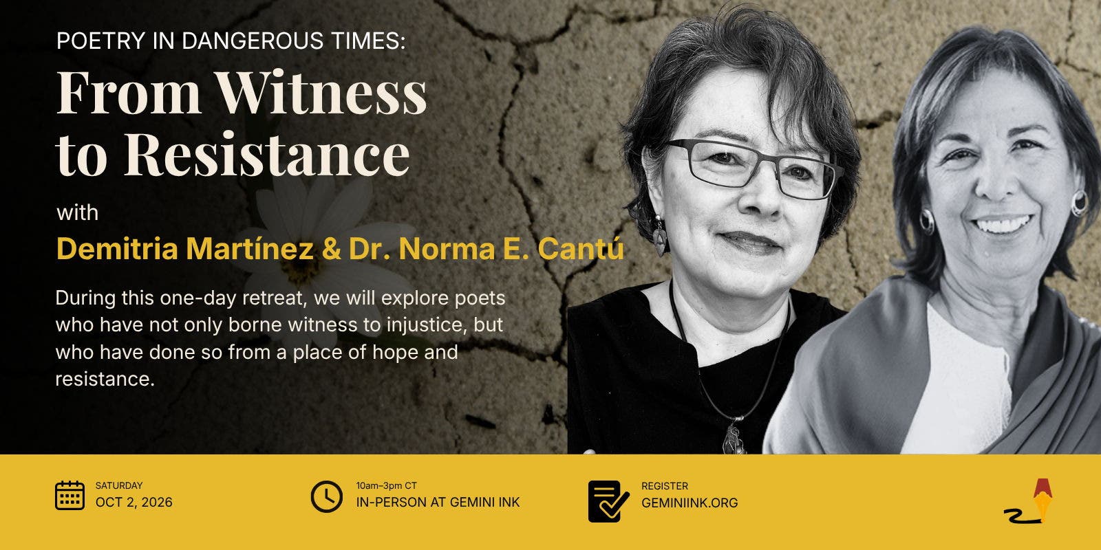 Poetry in Dangerous Times: From Witness to Resistance with Demetria Martínez & Dr. Norma E. Cantú