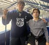 Montclair residents Henry McCann (left) and James Bronson help lead MKA defense this hockey season