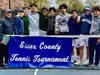 Montclair Kimberley Academy was runner-up in Essex County Tournament. Montclair residents on team were Thomas Irwin (second from left), Nikhil Shah, fifth from left, and Scott Skipper, seventh from left. 