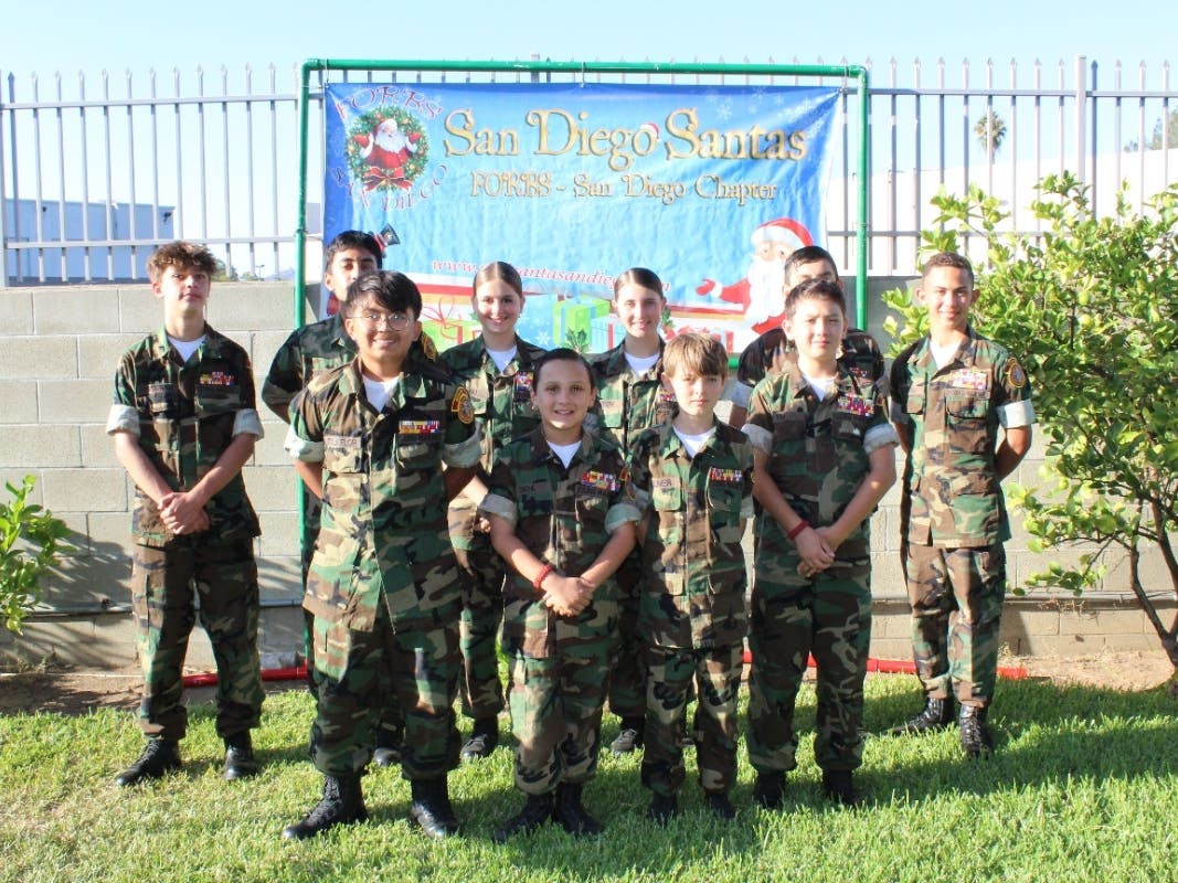 The Miramar Young Marines Support FORBS San Diego Fundraiser for Breast Cancer Angels at the El Cajon Elks Lodge (1812).