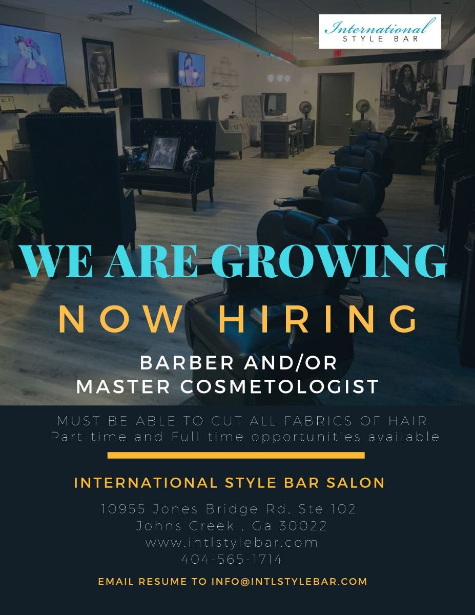 Looking for Master Cosmetologists/Barber New Upscale Salon Johns Creek, GA Patch