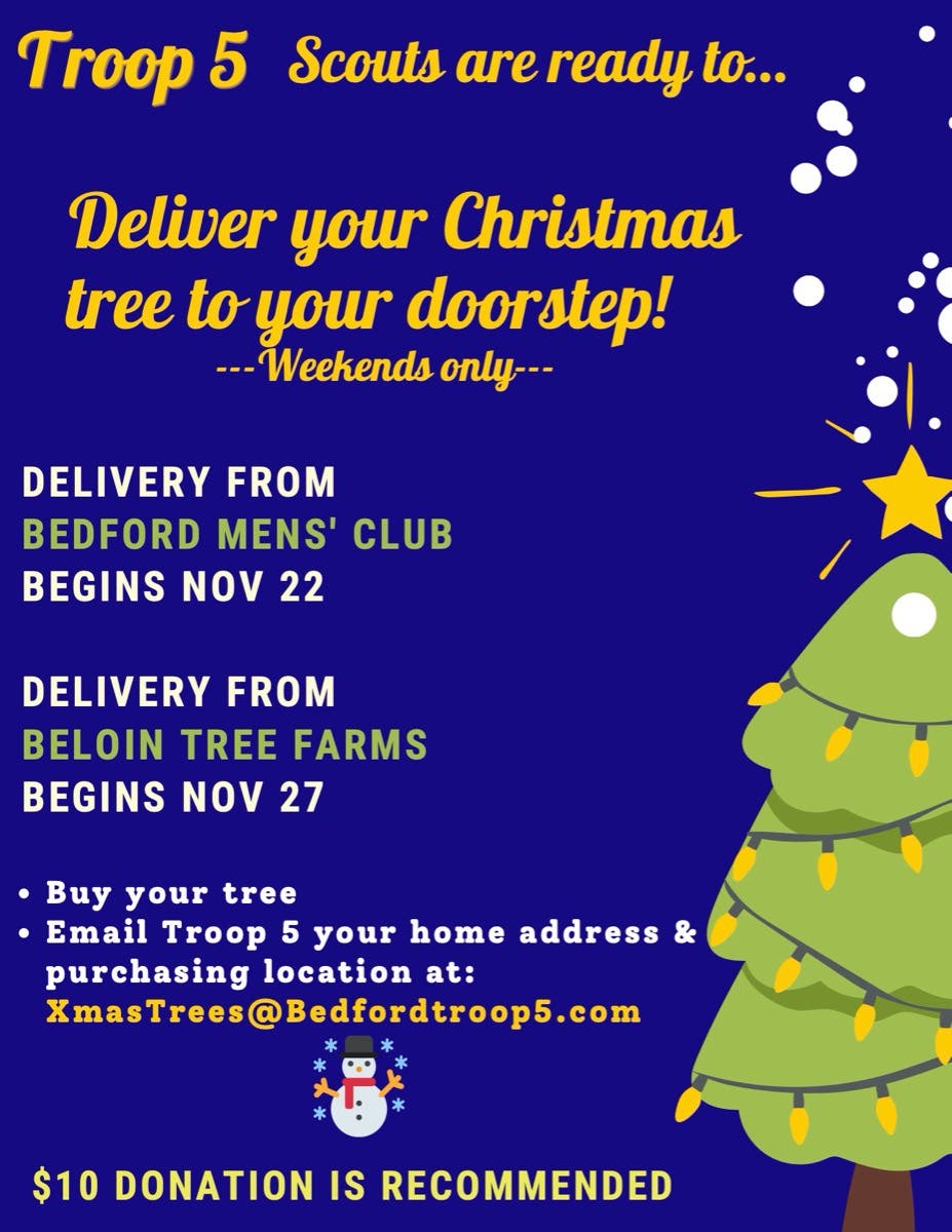 Christmas Tree Delivery from Boy Scout Troop 5 Bedford, NH Patch