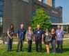Silver Cross EMS Team includes, from left: Megan Lynch, Ryan Brosseau, Marilyn Zanelli, Dr. David Mikolajczak, Lori Chiappetta, RN, Penny Eriks and Jim Gray. 