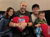 Levi Derber was happy to be home with his children following coronary artery bypass surgery at Silver Cross Hospital.