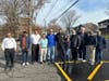 Woodbridge council members and officials with Volunteers