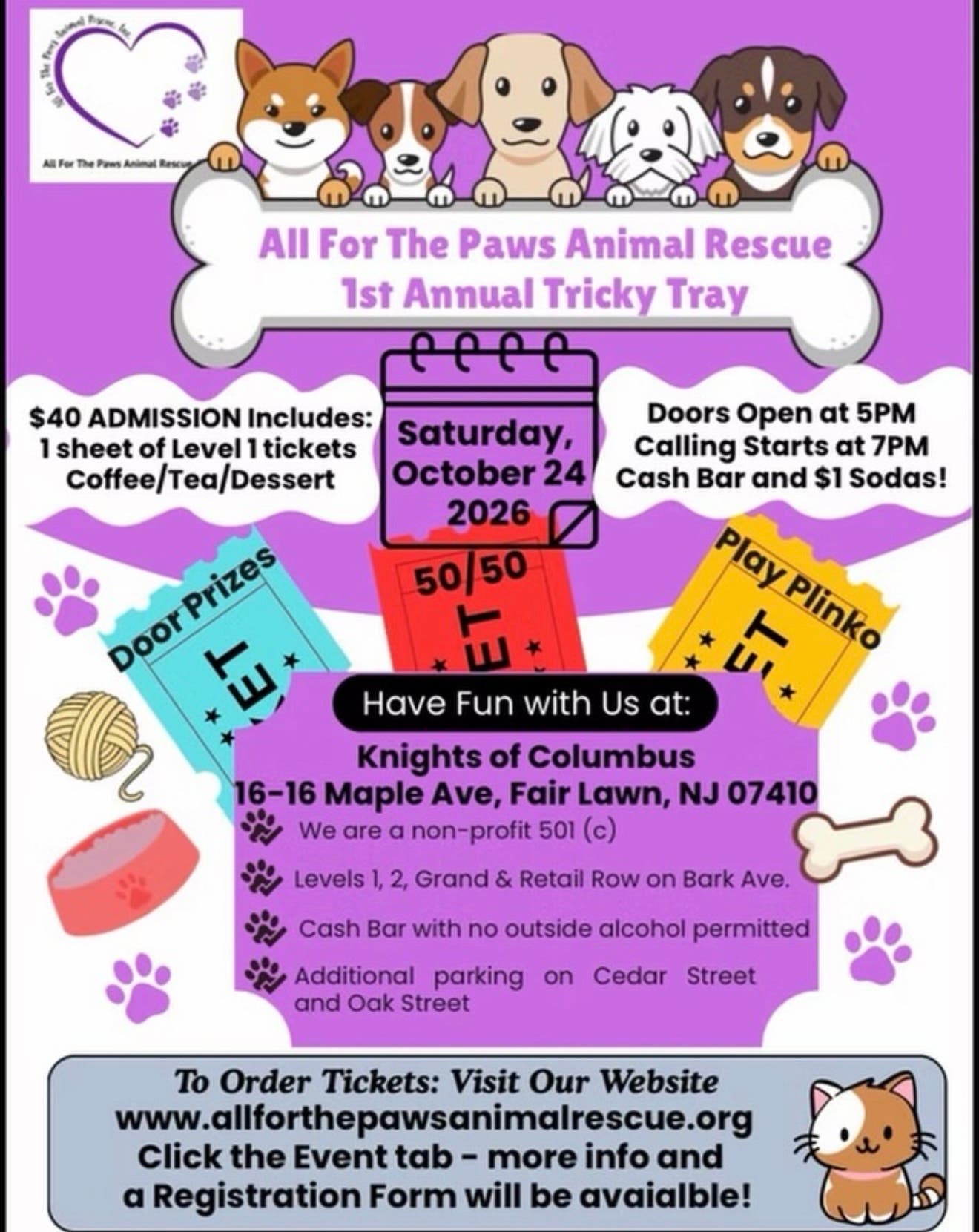 All For The Paws Animal Rescue 1st Annual Tricky Tray