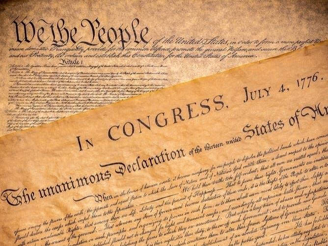 American founding documents. The constitution and Declaration of Independence.