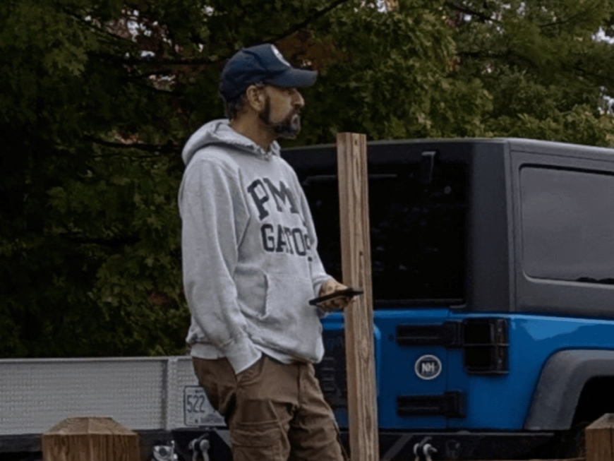 Marc Jacques attending the Hopkinton versus Kearsarge girls soccer game on October 7, 2024 at Hopkinton High School.