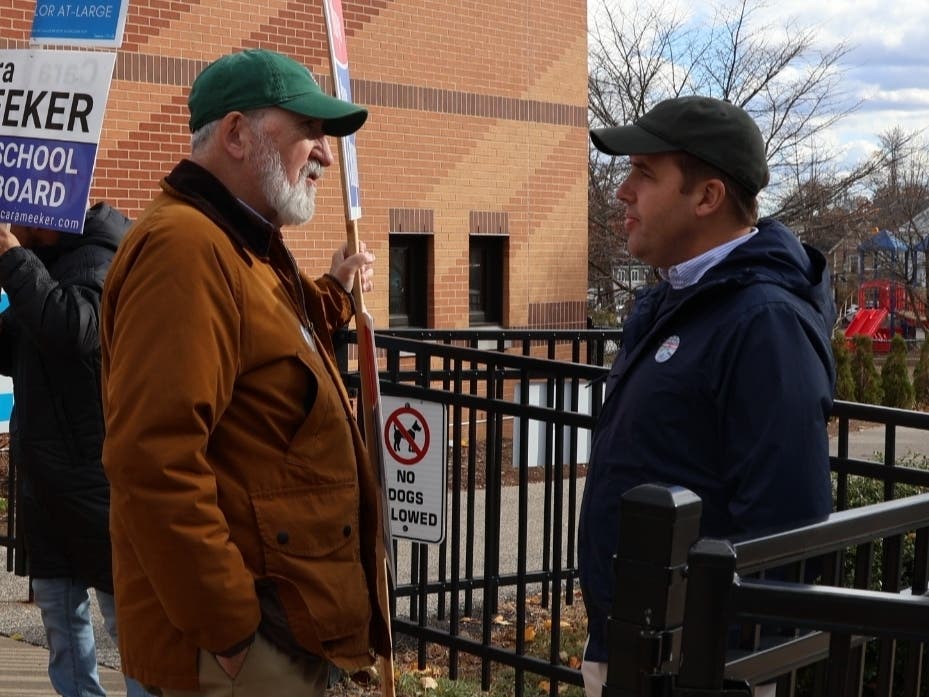 U.S. Rep. Chris Pappas, D-NH, speaking with Concord Mayor Byron Champlin in November 2025.