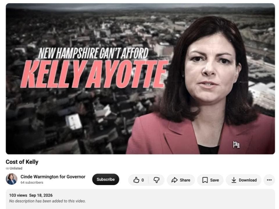 A photo of the end of an ad posted on Cinde Warmington's YouTube channel which does not show the proper disclaimers.