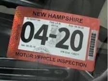 An inspection sticker