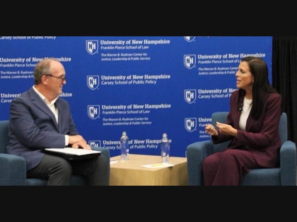 Asked about energy policy by Kevin Sullivan, a UNH alumnus and associate editor of The Washington Post, Stefany Shaheen threw her support behind green energy technology and the billions in subsidies the Biden administration poured into it.