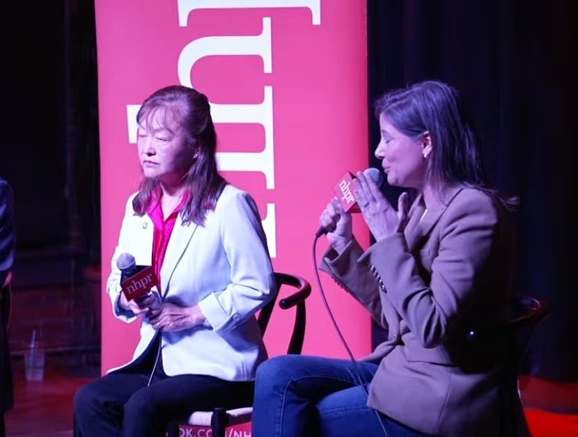 Republican Lily Tang Williams and Democrat U.S. Rep. Maggie Goodlander.