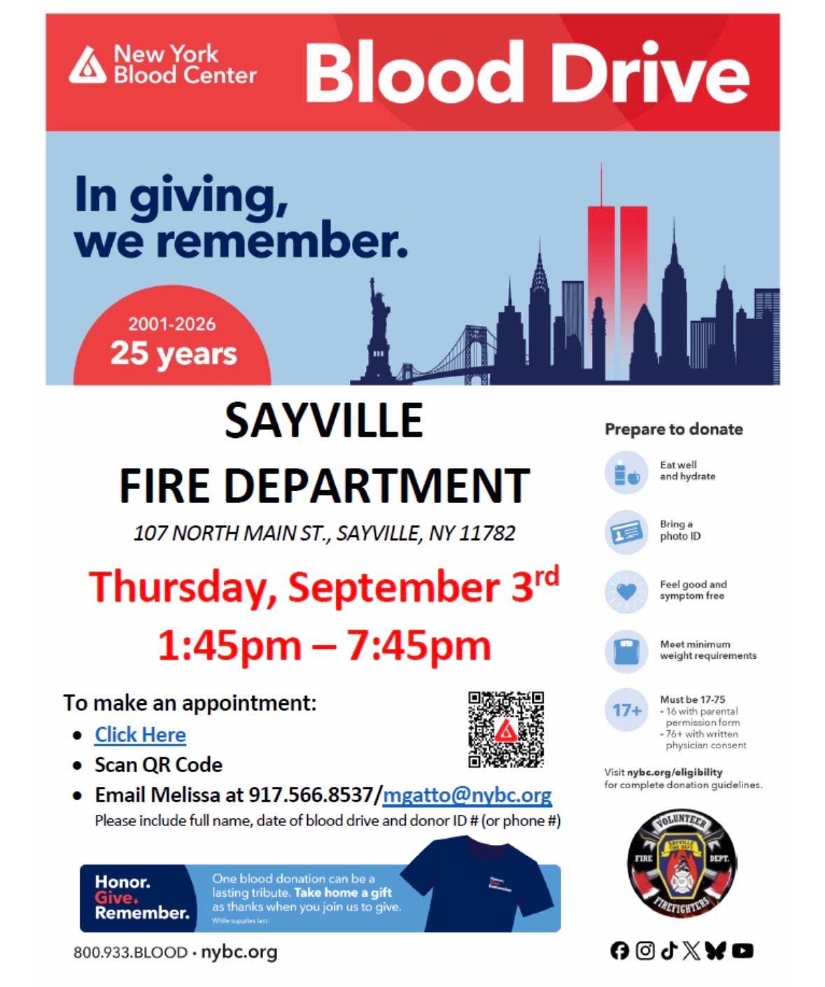 Blood Drive: In Giving, We Remember