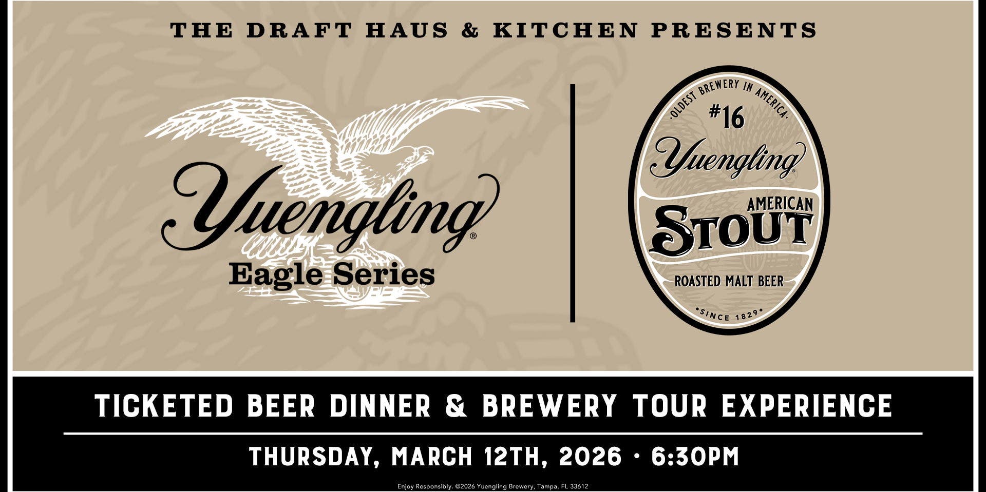 Yuengling Tampa Brewery Tour and Stout Dinner Experience