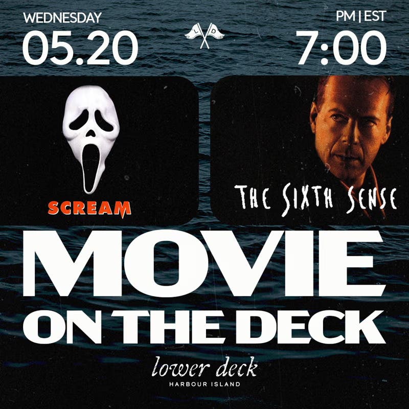 Movie Night at Lower Deck: Scream & The Sixth Sense