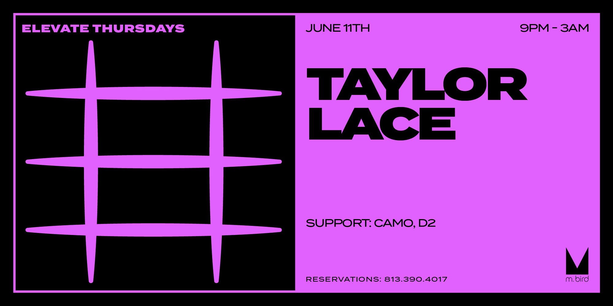 Elevate Thursday with Special Guest DJ Taylor Lace at M.Bird