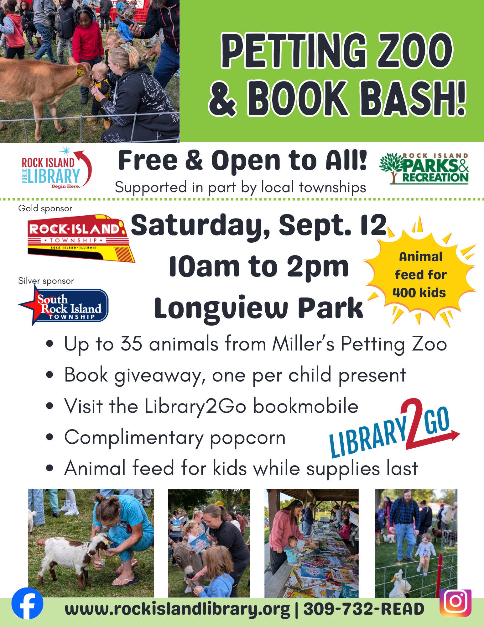 Petting Zoo & Book Bash!