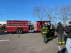 The Levittown Fire Department came to Sunday worship with about 25 firefighters in tow.