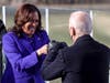 Vice President Kamala Harris fist bumps with President Joe Biden after she was sworn in during the inauguration, Wednesday, Jan. 20, 2021, at the U.S. Capitol in Washington.