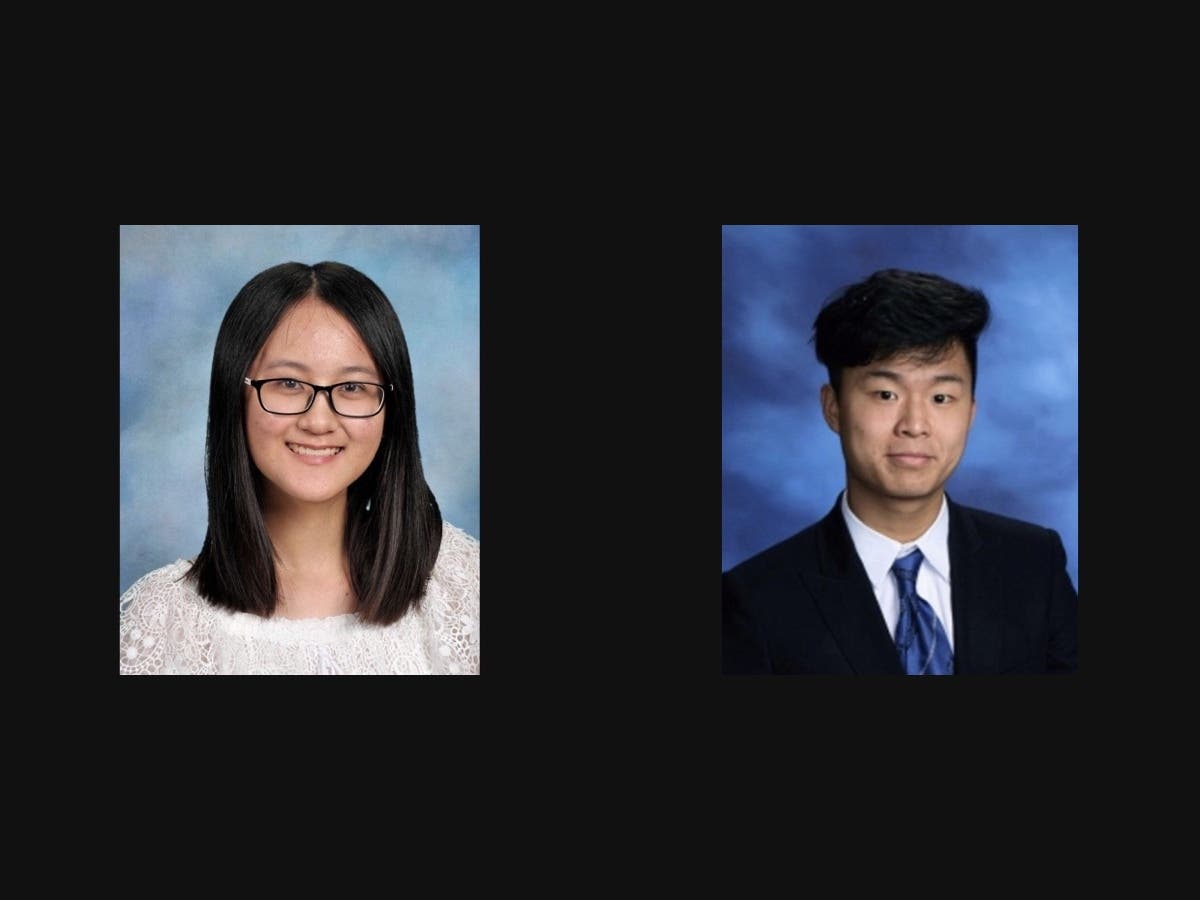 Lucy Zha of The Wheatley School and Justin Shen of Jericho High School did not make the top 10 of the 2021 Regeneron Science Talent Search, but they took home $25,000.