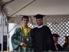 High School Principal William Bernhard with special award recipient John Woram.