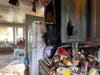 No one was home at the time, but family pet died in the fire.