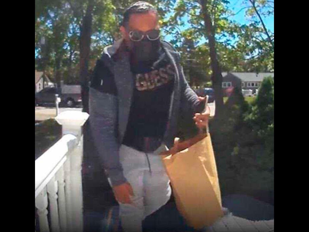 Suffolk County Police are seeking the public’s help in identifying and the man they say stole a package off a porch in East Patchogue back in May.
