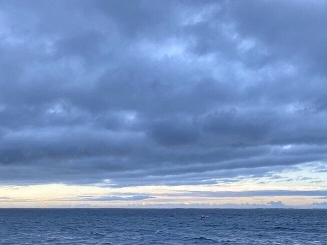 A view of Fire Island from Bellport Marina. 