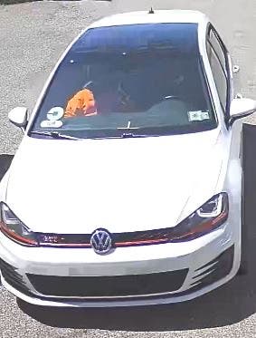 Suspect’s white Volkswagen