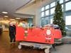 Sydney O'Sullivan, 9, of Holbrook filled a stretcher with toys for patients at Stony Brook Children's Hospital.