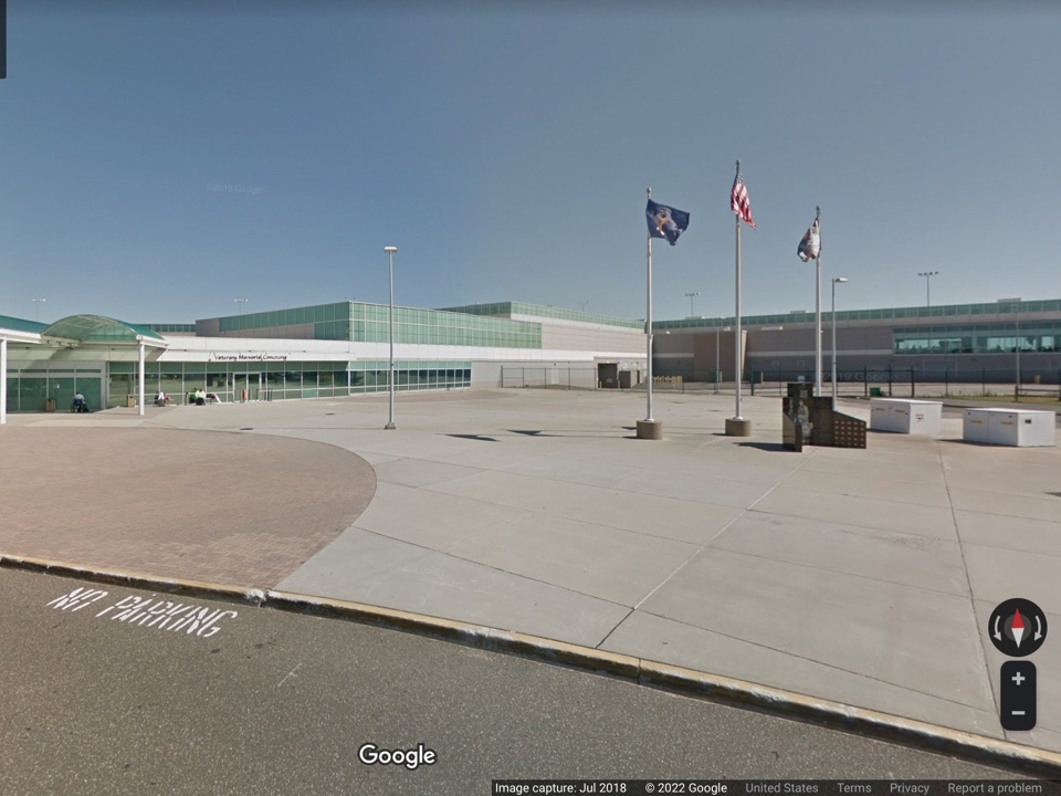 Sports and entertainment center components are on the chopping block as part of the $2.8 billion Midway Air Terminal and Convention Center in Ronkonkoma.  