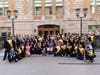 The band is made up of 62 students from the the high school and middle school.