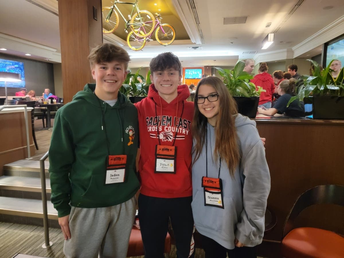 Sachem students Jaden Rudnicki, Dylan McKay, and Gianna Marchese will be part of the Macy’s Great American Marching Band performing in Macy's annual Thanksgiving Day Parade.