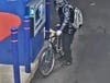 The suspect was on a bicycle.