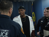 A group of Suffolk officers were reunited in a special ceremony on Wednesday at police headquarters in Yaphank with the man they saved from a vehicle that burst into flames after a crash in Holtsville last year.