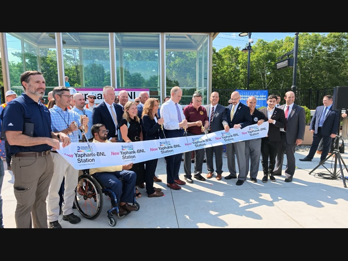 Local officials are celebrating the Metropolitan Transportation Authority's opening of its first station since 2021 — the Yaphank-BNL Long Island Rail Road station.