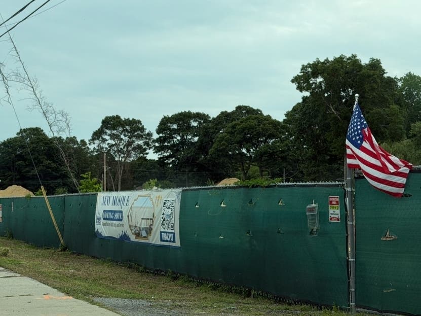Detectives from Suffolk's Hate Crimes Unit are investigating after graffiti was found at a construction site for the Islamic Center of Mastic-Shirley on Saturday, a police spokesperson said.