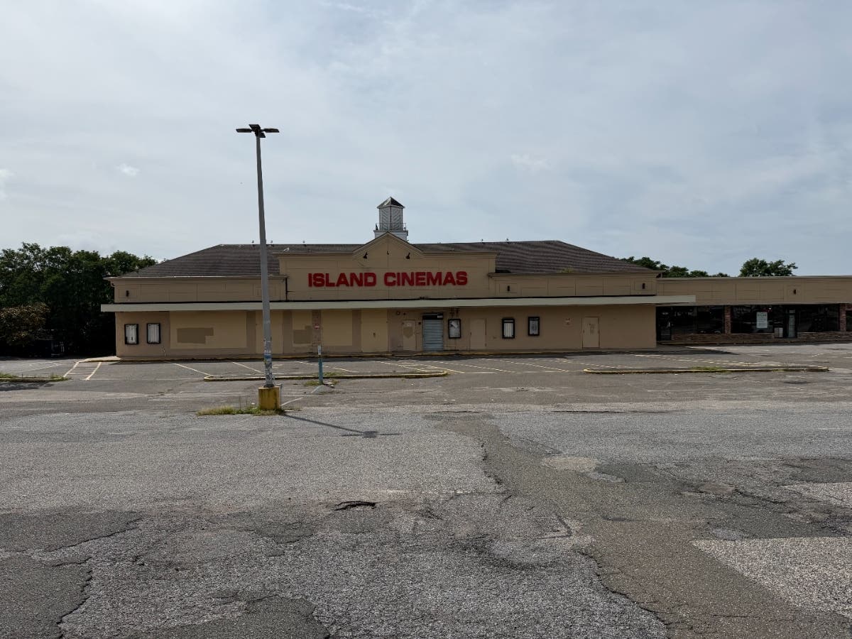 The former Island Cinemas property in Mastic has been shuttered since Gov. Andrew Cuomo's executive order in March 2020, enacting a lockdown on community gathering places at the onset of the COVID-19 pandemic.