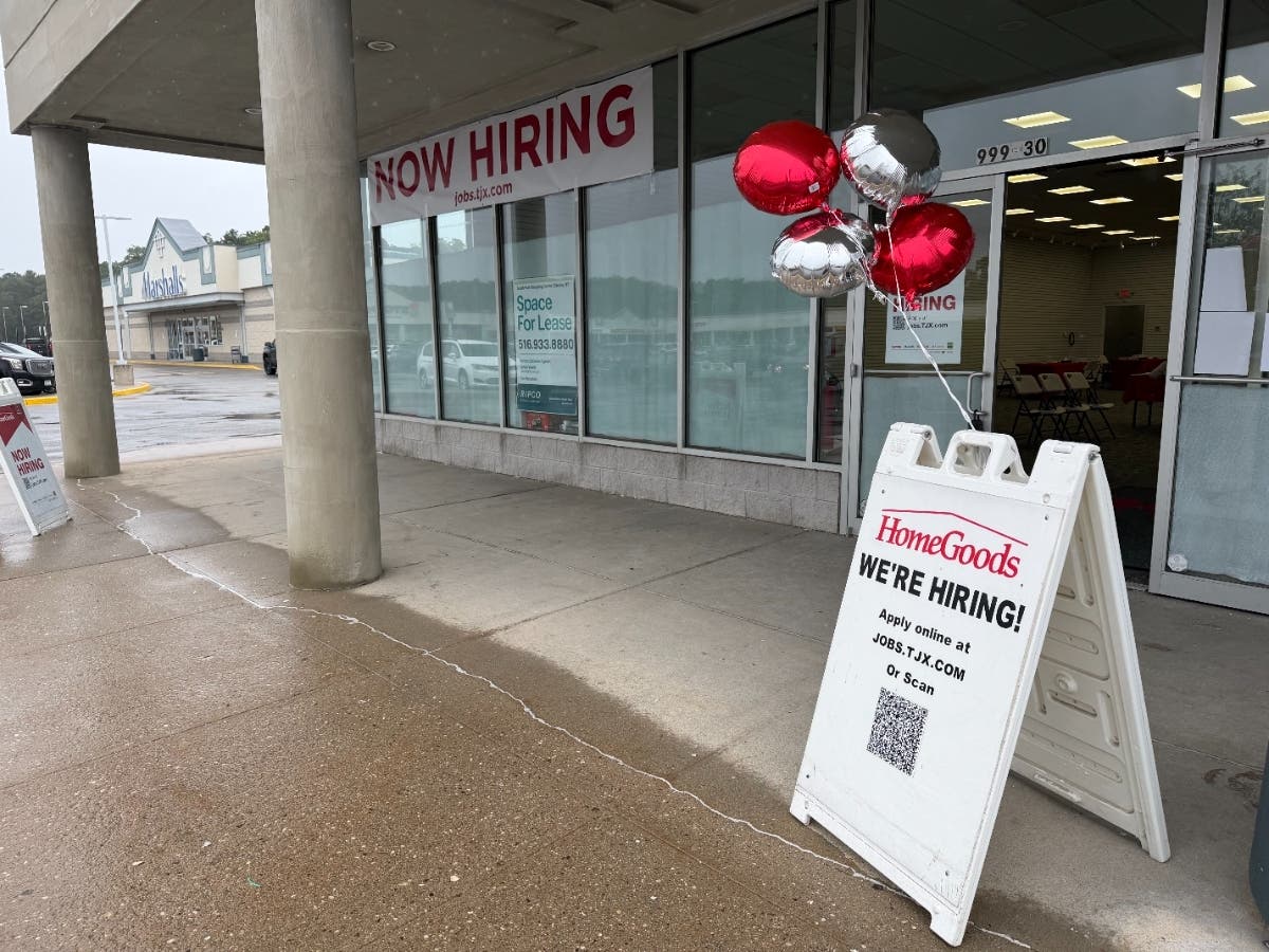 The latest local Home Goods store in eastern Suffolk County, which is slated for the South Port Shopping Center, is hiring, according to signage at the center.