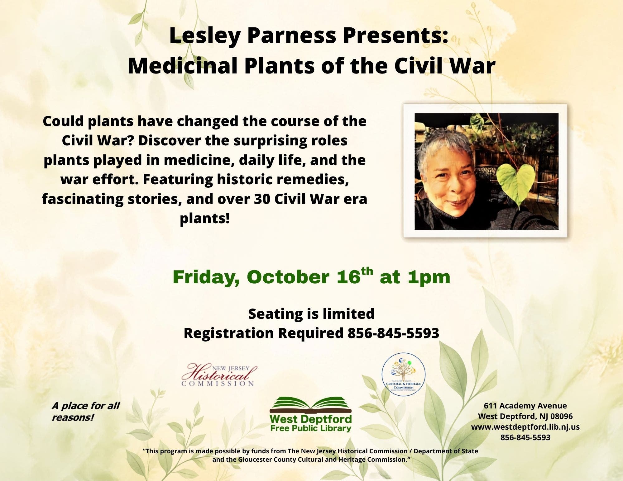 Lesley Parness Presents: Medicinal Plants of the Civil War