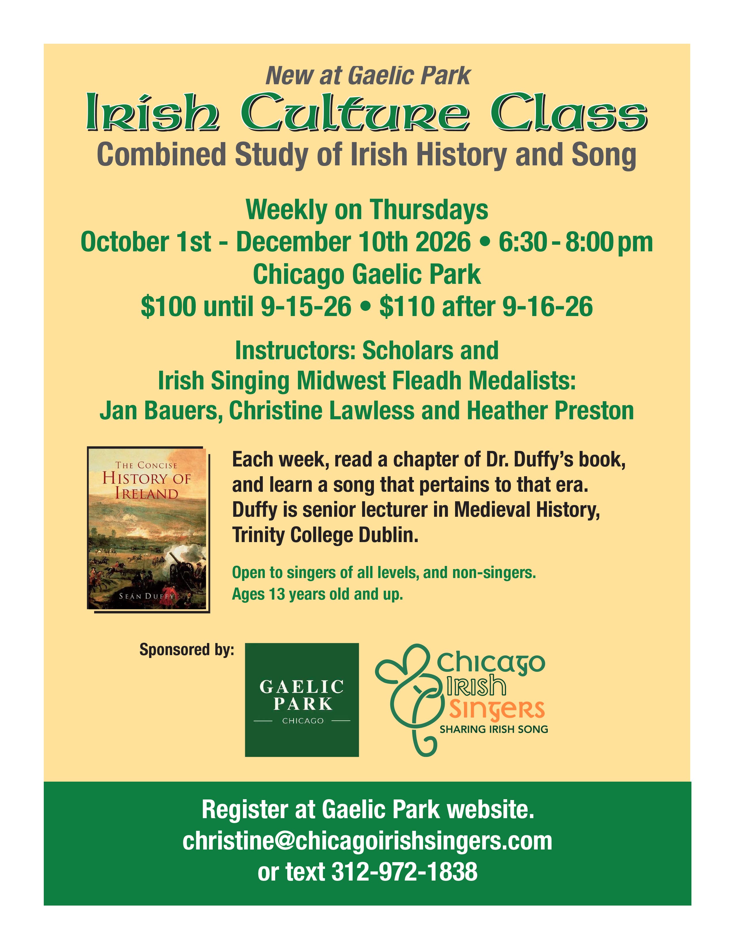 Irish Culture Class